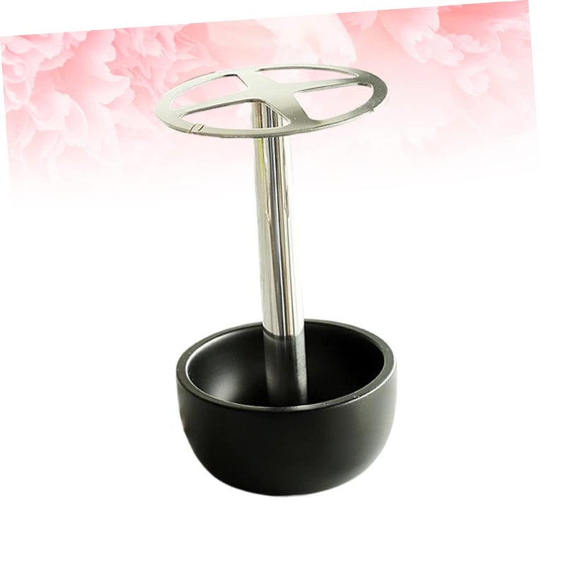 Black Stainless Steel Toothbrush Holder With Resin Base For Bathroom Storage - Image 4