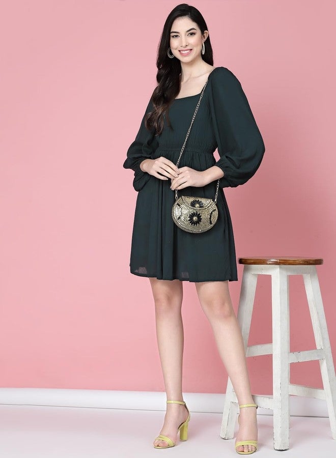 Anekaant Mosaic Gold & Black Embellished Metal Clutch - Image 2