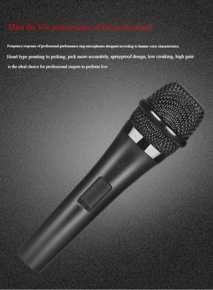 Wired Vocal Microphone with 3M Cable for Singing Live Streaming,K song outdoor audio TV singing conference performance microphone  - Image 2