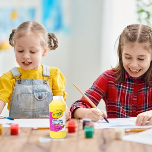 Crayola Artista II Washable Tempera Paint - Yellow (16oz), Kids Arts & Crafts Supplies, Easy Squeeze Bottle, Nontoxic - Image 2