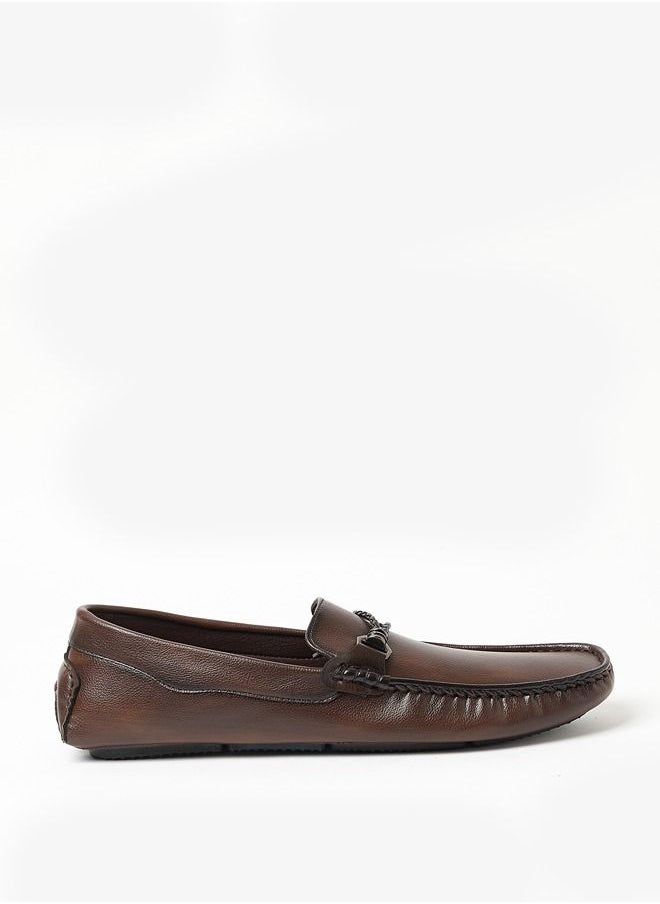 Geoomnii - Cian Style Men Synthetic Loafers Slip Ons Brown - Image 1