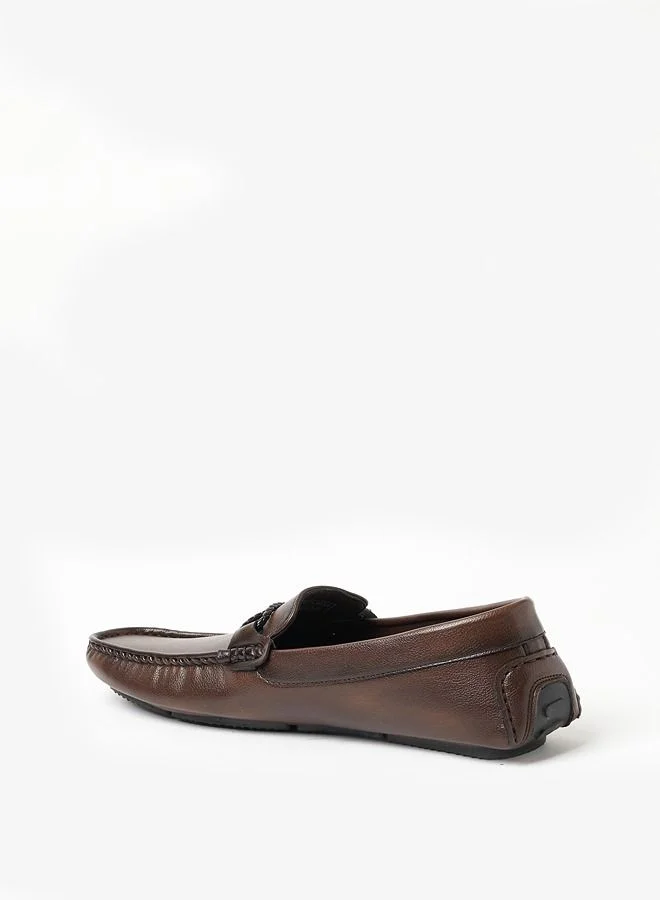 Geoomnii Cian Style Men Synthetic Loafers Slip Ons Brown
