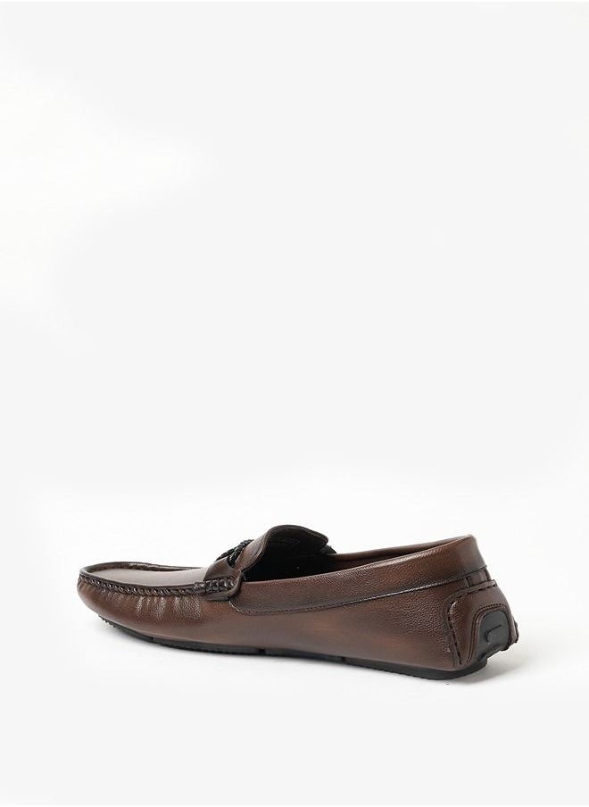 Geoomnii - Cian Style Men Synthetic Loafers Slip Ons Brown - Image 1