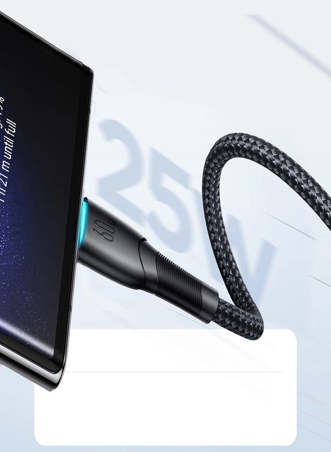 Joyroom Starry Series SA32-CC3 USB-C / USB-C Cable 60W 1m - Black - https://f.nooncdn.com/p/pzsku/Z298566F42722823B0E1BZ/45/_/1779727576/0eefca44-b327-4d63-8e01-c58d89f0956c.jpg