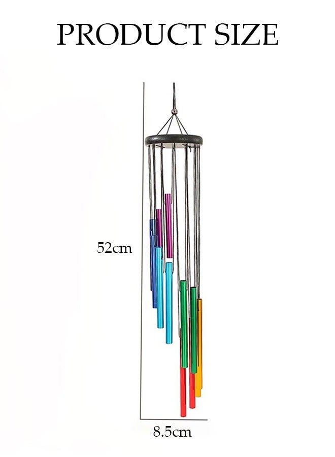 بيوينتي Colorful Spiral Hanging Wind Chime Rust-Proof Wind Chimes Outdoor Yard and Garden Decoration Aeolian Bell for Indoor Outdoor Home Bedroom Living room Corridor - Image 2
