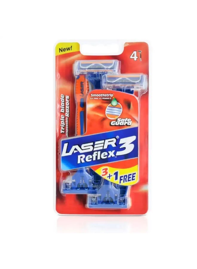 LASER Laser Reflex3 Triple blade disposable razors, 4 PIECES, LASER, MEN'S RAZOR - Image 3
