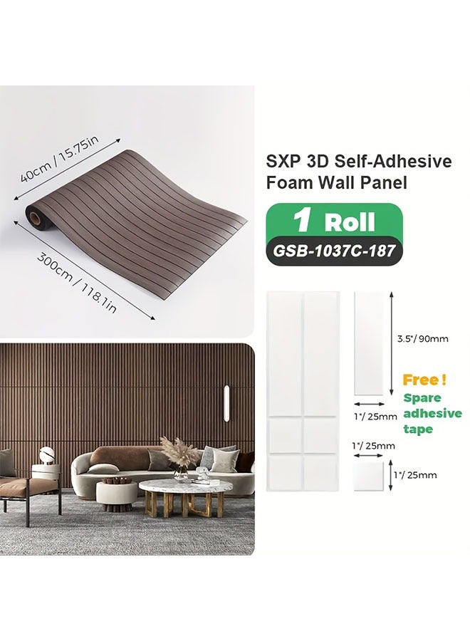 هومستر حائط ثلاثي الأبعاد ذاتي اللصق -ملصق لوحة رغاوي سميك، مقاوم للماء، نمط الخشب والطوب، السقف، التقسيم والجدار المنحني -مثالي للمنزل وديكور المكتب، حائط ملصقات ديكور المنزل - Image 3