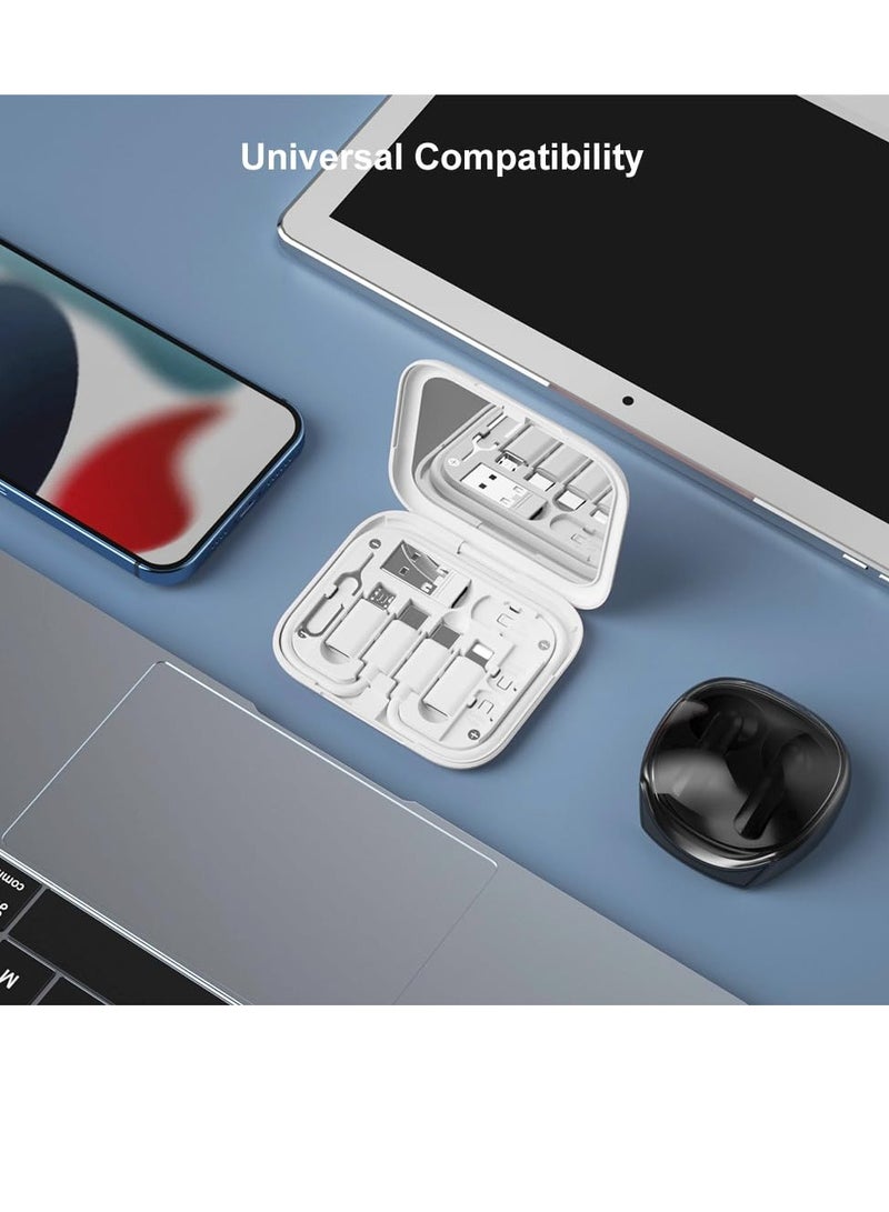 Excefore USB Adapter Kit, USB-C to USB Adapter, USB C to Lighting Adapter Box, Multi-Type Charging Cable Case for Traveling, OTG Adapters for iPhone 14/15, Google Pixel (White) - Image 3