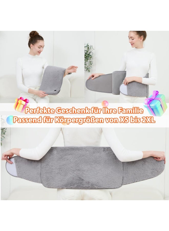 حزام مدفأ للنساء – مقاس كبير جدًا من البوليستر الناعم – 3 مستويات حرارة لتخفيف آلام الدورة والظهر - Image 4