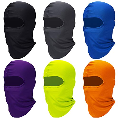 Syhood 6 Pcs Ski Mask Balaclava Full Face Cover Windproof Mask Polyester Ice Silk UV Protection for Men Women Outdoor SportsDelicate ColorsIce Silk - Image 1
