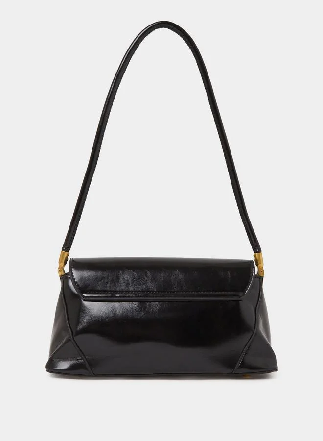 ستايلي Flap Shoulder Bag with Push-Lock
