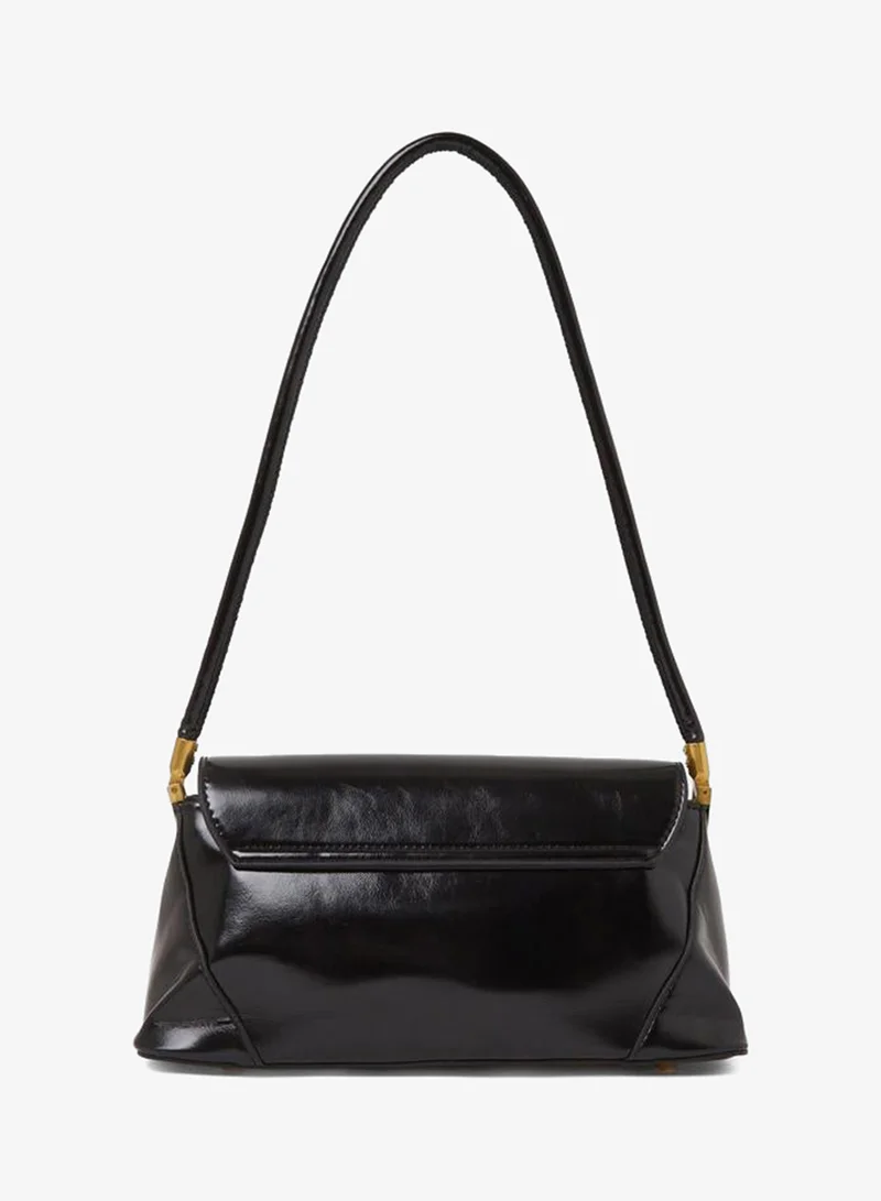 ستايلي Flap Shoulder Bag with Push-Lock
