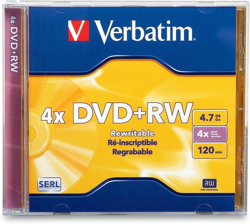 VERBATIM قرص DVD+RW سعة 4.7GB بسرعة 4X مع سطح مميز - 1 حزمة في علبة جواهر - Image 2
