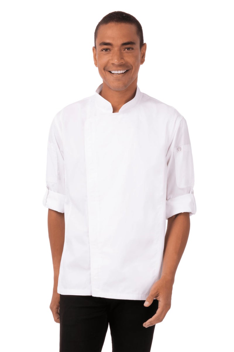 Chef Works Men's Hartford Chef Coat, White, X-Large - Image 1
