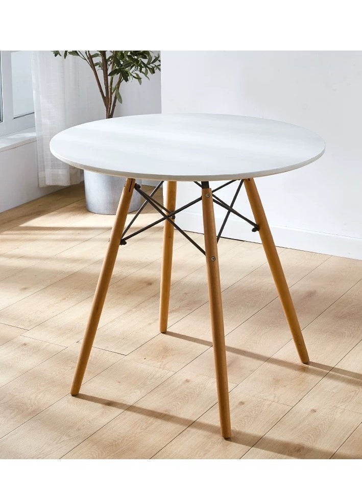 Generic - Dining Table Small Round Table Modern Simple Kitchen Table Leisure Coffee Table for Living Room Balcony Kitchen - Image 1