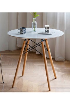 Generic Dining Table Small Round Table Modern Simple Kitchen Table Leisure Coffee Table for Living Room Balcony Kitchen  - Image 3