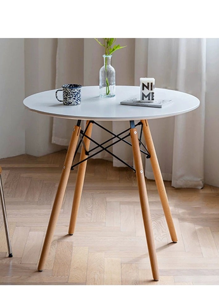 Generic - Dining Table Small Round Table Modern Simple Kitchen Table Leisure Coffee Table for Living Room Balcony Kitchen - Image 1