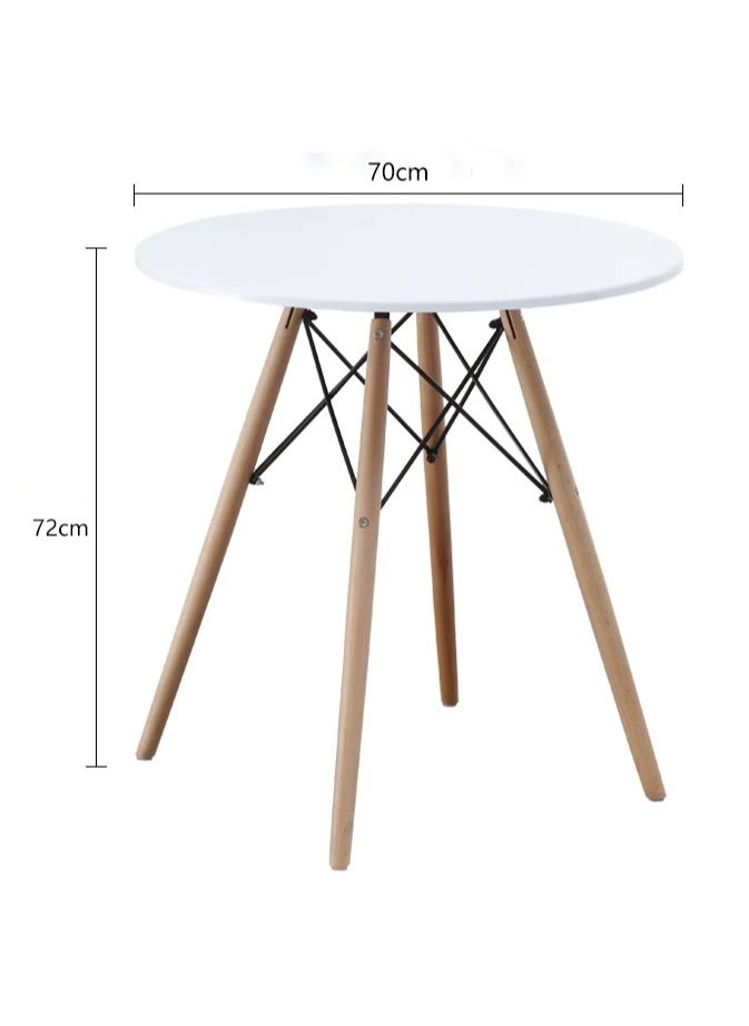 Generic - Dining Table Small Round Table Modern Simple Kitchen Table Leisure Coffee Table for Living Room Balcony Kitchen - Image 1