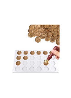 Y&D Silicone Wax Seal Mat, Pad for Stamp, 24-Cavity Sealing Diy Craft Adhesive Waxing, Most of the Size, Made Food-Grade Silicone, Soft and Reusable  - Image 1