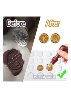 Y&D Silicone Wax Seal Mat, Pad for Stamp, 24-Cavity Sealing Diy Craft Adhesive Waxing, Most of the Size, Made Food-Grade Silicone, Soft and Reusable  - Image 3
