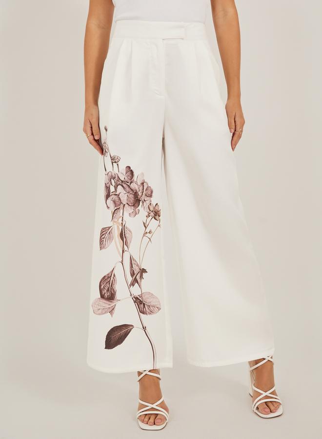 Styli Styli Floral Print Pleated Wide Leg Pants  - Image 2