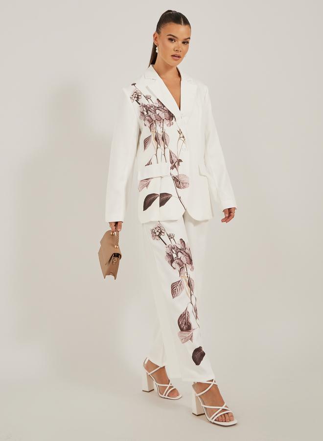 Styli Styli Floral Print Pleated Wide Leg Pants  - Image 1