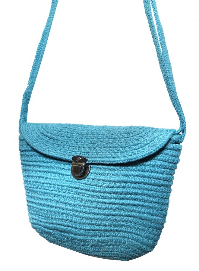 Ariya Women's Sling Bag (4055 | Sky Blue) Handcrafted PP & Cotton Blend Shoulder Purse, Perfect for Ladies & Girls, Lightweight Crossbody Bag for Daily, Casual, Travel & All Occasions - Image 2