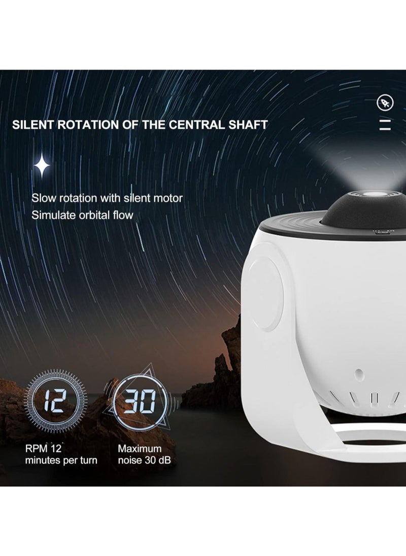 Generic - tar Projector, Night Light Galaxy Projector 6500K with 12 Galaxy Discs, LED Lights Projection Lamp for Kids Bedroom, Adults Home Theater, Party, Living Room Decor, White - Image 1