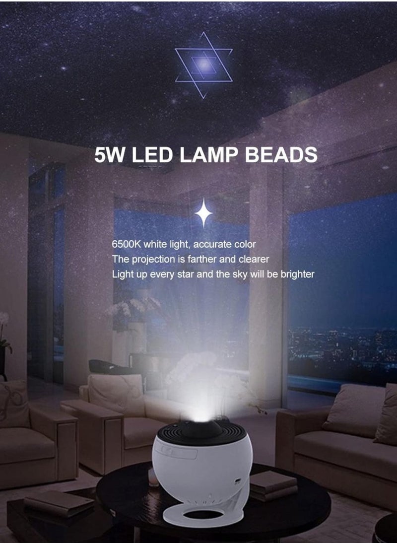 Generic - tar Projector, Night Light Galaxy Projector 6500K with 12 Galaxy Discs, LED Lights Projection Lamp for Kids Bedroom, Adults Home Theater, Party, Living Room Decor, White - Image 1