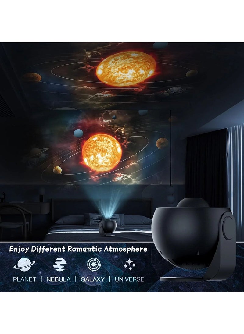 Generic - tar Projector, Night Light Galaxy Projector 6500K with 12 Galaxy Discs, LED Lights Projection Lamp for Kids Bedroom, Adults Home Theater, Party, Living Room Decor, White - Image 1