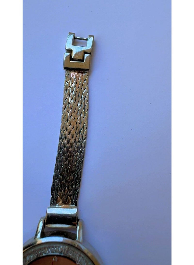 Traxx Style Women's Fashion Watch - Silver Mesh Multi-Strand Bracelet with Crystal Studded Bezel and Floral Dial - AL-001 - Image 5