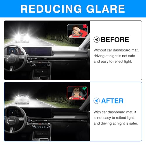 Autorder Dashboard Cover Mat for Hyundai Sonata 2024 2025 Accessories Dash Cover Upgrade Velvet Dash Mat UV Rays Protector - Image 4