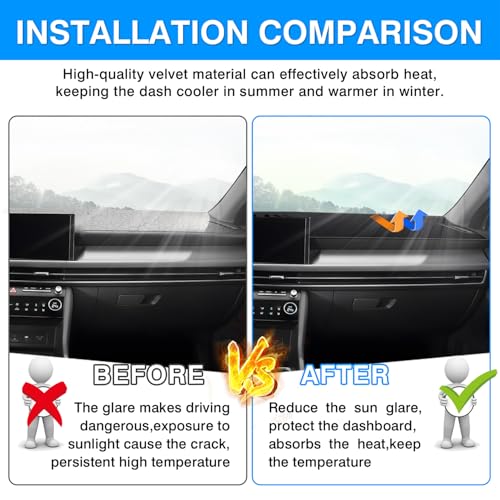 Autorder Dashboard Cover Mat for Hyundai Sonata 2024 2025 Accessories Dash Cover Upgrade Velvet Dash Mat UV Rays Protector - Image 3