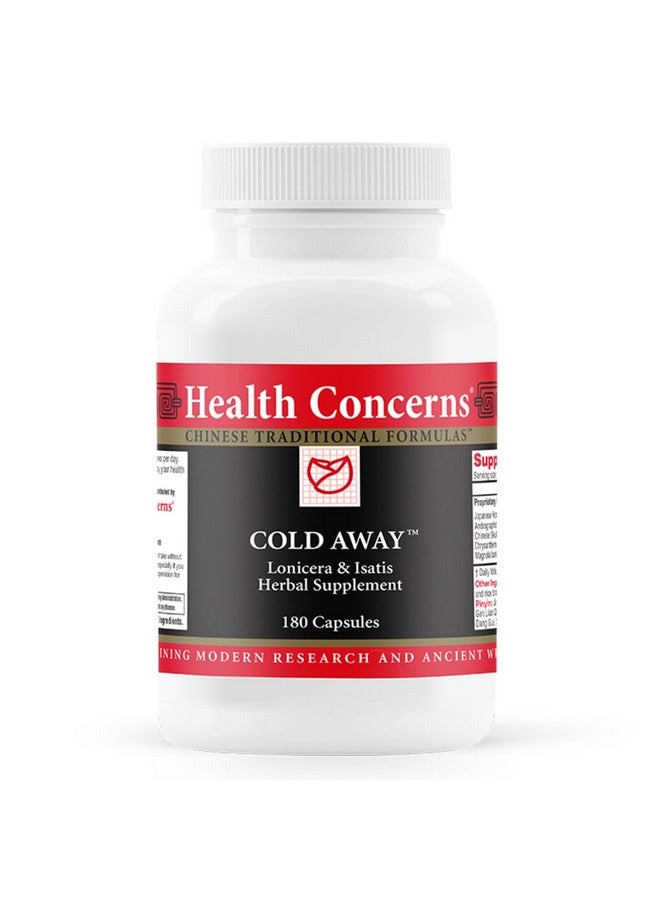 Health Concerns Health Concerns Cold Away - Lonicera & Isatis Herbal Supplement for Immune Support & Respiratory Health - Herbal Cold Help - Japanese Honeysuckle & Isatis Leaf Extract - 180 Capsules - Image 1