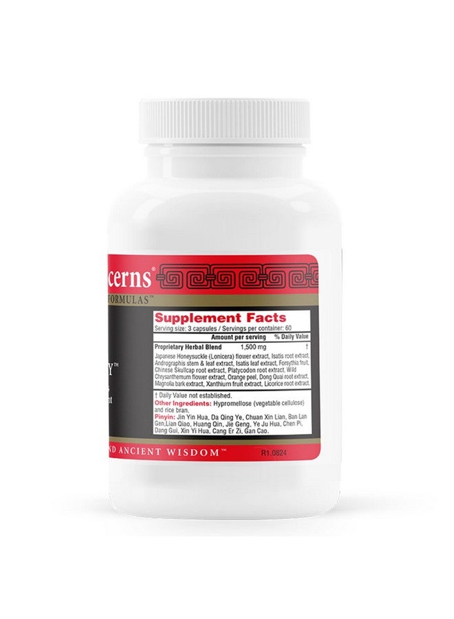 Health Concerns Health Concerns Cold Away - Lonicera & Isatis Herbal Supplement for Immune Support & Respiratory Health - Herbal Cold Help - Japanese Honeysuckle & Isatis Leaf Extract - 180 Capsules - Image 2