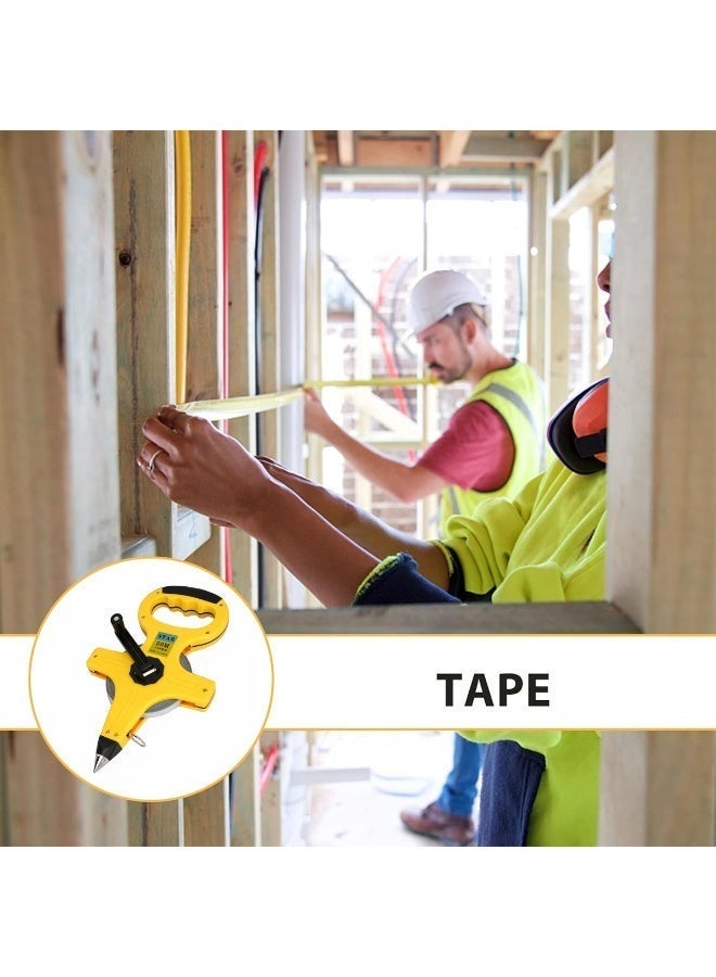 STAR 50 Meter Steel Measuring Tape with Hand Crank, Dual Scale SAE/Metric, ABS Body, Alloy Steel Blade, Survey Tape for Construction and Engineering - Image 4