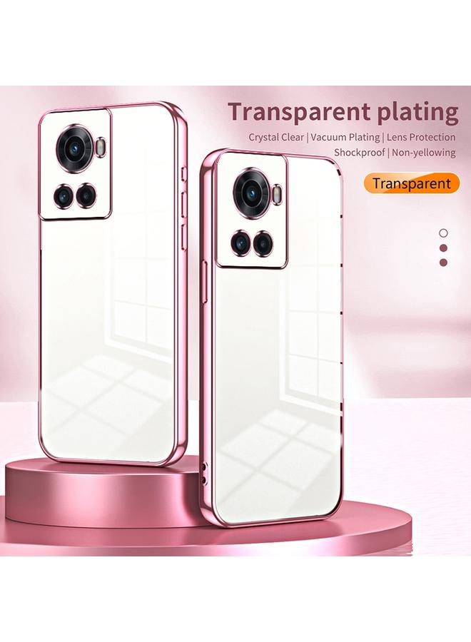 erorex Case For OnePlus Ace / 10R Transparent Plating Fine Hole Phone Case  - Image 2