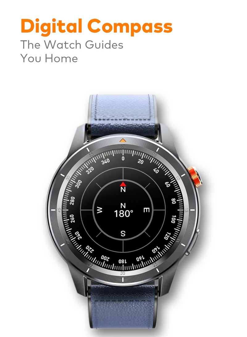 ITEL 400 mAh N10 Smartwatch 1.43" AMOLED Display, GPS 5-Satellite Tracking, Corning Gorilla Glass, 12-Day Battery Life, 5ATM Swimming  Waterproof Dark Chrome - Image 5