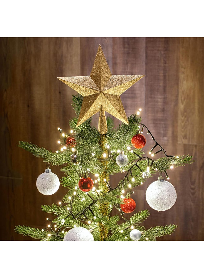 Star Tree Topper Star, Christmas Tree Topper, Christmas Tree Decorations (Gold/Glitter Star) - Image 2
