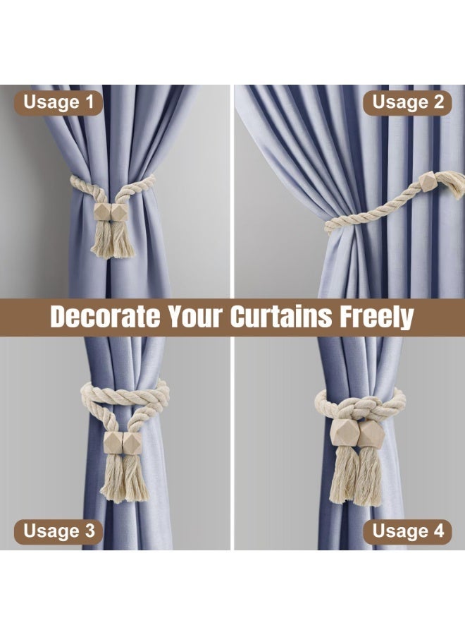 Bukela Curtain Tieback – Magnetic Rope, Decorative Holder, for Drapes, Sheers, 2 Pieces - Image 4