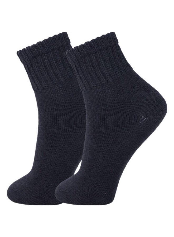 Combed Cotton Mid-Calf Loose Mouth Socks For Men And Women, Wide Mouth Socks, Loose Cotton Socks, Soft And Breathable, 4 Pairs Pack - Image 1