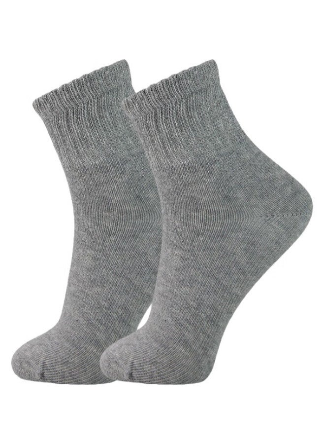 Combed Cotton Mid-Calf Loose Mouth Socks For Men And Women, Wide Mouth Socks, Loose Cotton Socks, Soft And Breathable, 4 Pairs Pack - Image 3