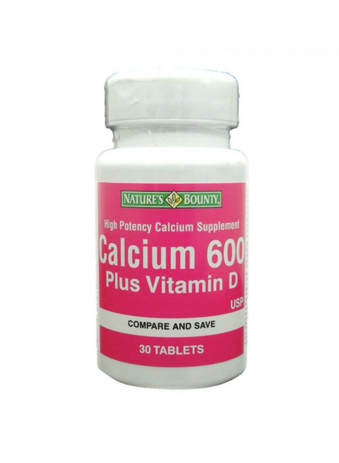 NATURE'S BOUNTY Nature's Bounty Calcium 600 Plus Vitamin D Tablets 30'S