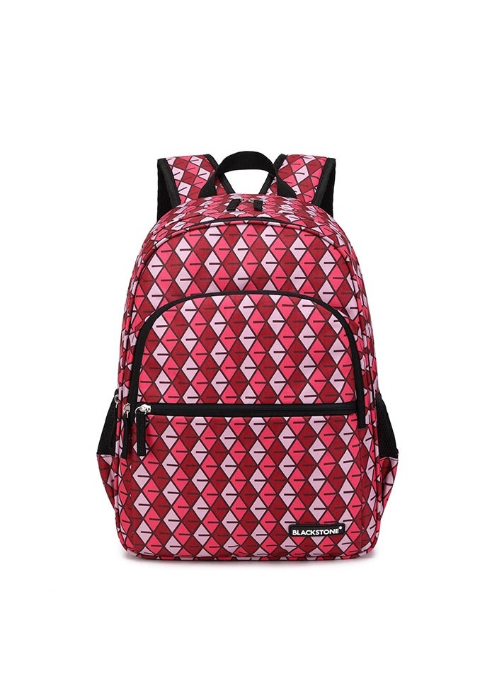 BLACKSTONE School Bag Backpack Luxury Design for Kids 3 Compartment Large Capacity Student Bookbag School Bag for Boys Girls Teens MNB55 Red  - Image 1