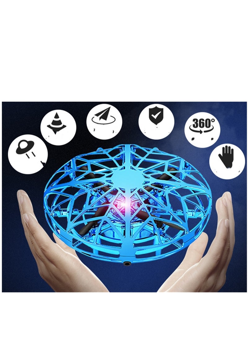 ufo induction aircraft intelligent remote control helicopter luminous sense novel stunt small four-axis toy - Image 4