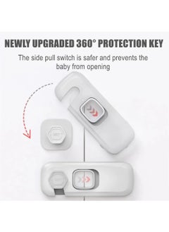 ONETO 5 Pcs Baby Safety Cabinet Lock Security Protection Home Refrigerator Safety Buckle Child Anti Pinch Hand Drawer Door Locks  - Image 3