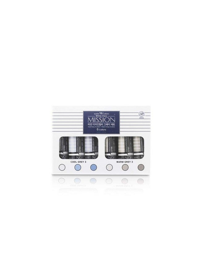 Mijello Mission White Class Designer Gouache - Set of 6 tubes x 15 ML - Image 1