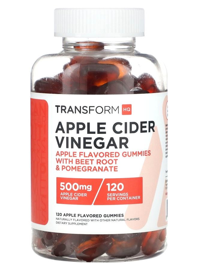 TransformHQ Apple Cider Vinegar 500 mg 120 Apple Flavored Gummies