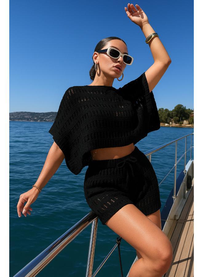 Ginger Crochet Top & Short Beach Coord Set - Image 1