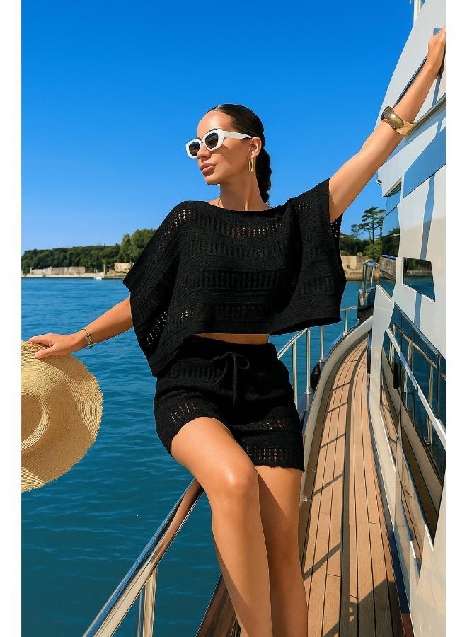 Ginger Crochet Top & Short Beach Coord Set - Image 3